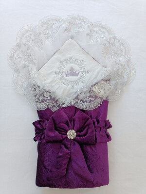 Wholesale Unisex Baby Swaddle 0-18M Tomuycuk 1074-45263 Purple