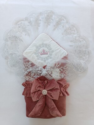 Wholesale Unisex Baby Swaddle 0-18M Tomuycuk 1074-45263 Dusty Rose