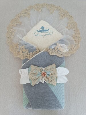 Wholesale Unisex Baby Swaddle 0-18M Tomuycuk 1074-45316 Mint Green 