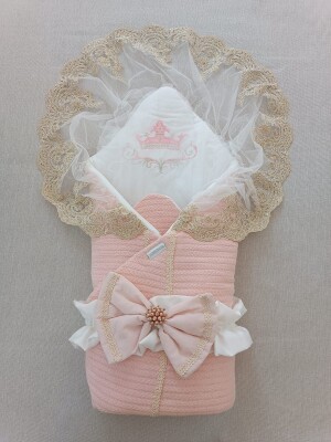 Wholesale Unisex Baby Swaddle 0-18M Tomuycuk 1074-45350 Salmon Color 