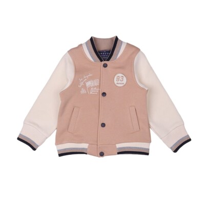 Wholesale Unisex Collage Jacket 7-11Y Verscon 2031-5788 Beige