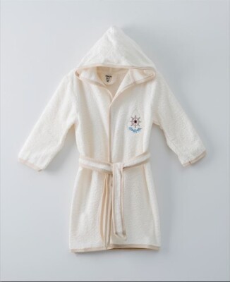 Wholesale Unisex Kids Bathrobe 5-8Y Ramel Kids 1072-407 Кремовый цвет 